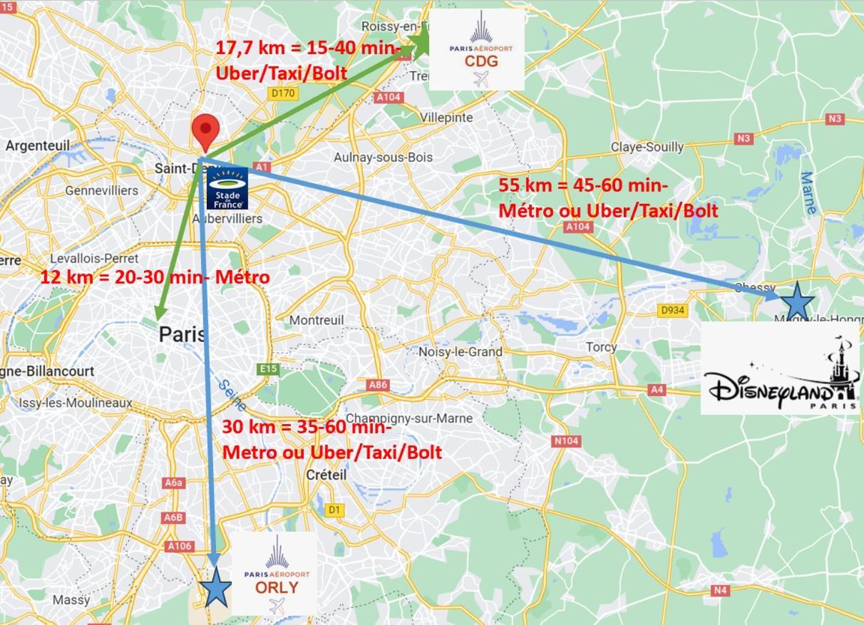 Apartament F2 Avec Terrasse Saint-Denis  Zewnętrze zdjęcie